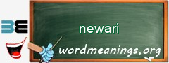 WordMeaning blackboard for newari